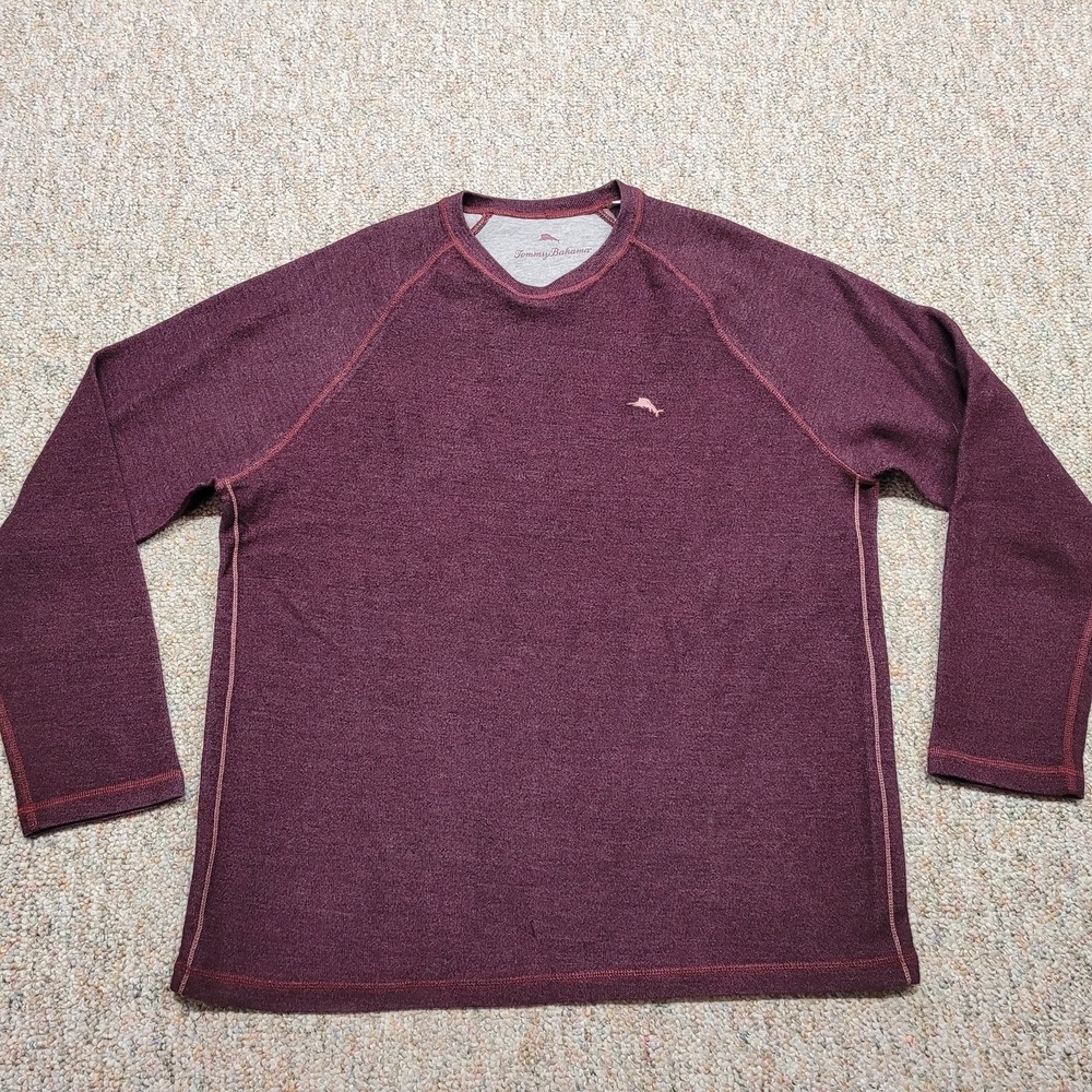 Tommy‎ Bahama Sweater Mens XL Red Casual Pullover Hiking Camping Outdoors Marlin